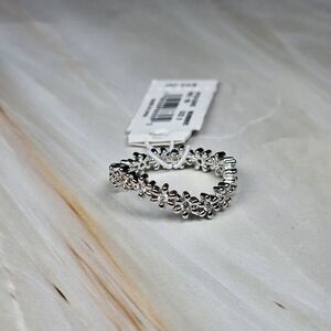 NEW NWT Kendra Scott Silver Nydia Daisy Band Ring Size 8